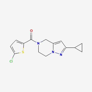 5-(5-chlorothiophene-2-carbonyl)-2-cyclopropyl-4H,5H,6H,7H-pyrazolo[1,5-a]pyrazine