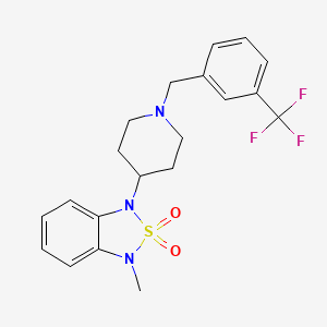 molecular formula C20H22F3N3O2S B6425594 1-methyl-3-(1-{[3-(trifluoromethyl)phenyl]methyl}piperidin-4-yl)-1,3-dihydro-2lambda6,1,3-benzothiadiazole-2,2-dione CAS No. 2034510-57-9