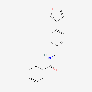 molecular formula C18H19NO2 B6425626 N-{[4-(furan-3-yl)phenyl]methyl}cyclohex-3-ene-1-carboxamide CAS No. 2034455-48-4