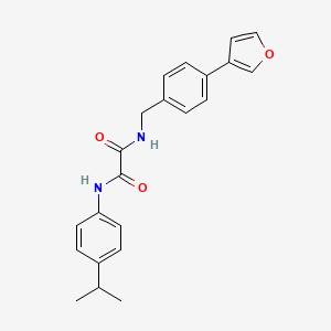 molecular formula C22H22N2O3 B6425627 N-{[4-(furan-3-yl)phenyl]methyl}-N'-[4-(propan-2-yl)phenyl]ethanediamide CAS No. 2034603-37-5