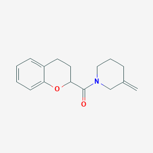 molecular formula C16H19NO2 B6425637 1-(3,4-dihydro-2H-1-benzopyran-2-carbonyl)-3-methylidenepiperidine CAS No. 2034458-17-6
