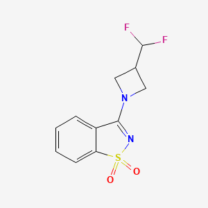 molecular formula C11H10F2N2O2S B6425652 3-[3-(difluoromethyl)azetidin-1-yl]-1lambda6,2-benzothiazole-1,1-dione CAS No. 2034378-53-3