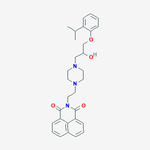 molecular formula C30H35N3O4 B6425713 3-[2-(4-{2-hydroxy-3-[2-(propan-2-yl)phenoxy]propyl}piperazin-1-yl)ethyl]-3-azatricyclo[7.3.1.0^{5,13}]trideca-1(13),5,7,9,11-pentaene-2,4-dione CAS No. 442557-33-7
