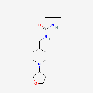 molecular formula C15H29N3O2 B6425715 3-tert-butyl-1-{[1-(oxolan-3-yl)piperidin-4-yl]methyl}urea CAS No. 2034420-33-0