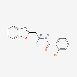 molecular formula C18H16BrNO2 B6425718 N-[1-(1-benzofuran-2-yl)propan-2-yl]-2-bromobenzamide CAS No. 2034419-09-3