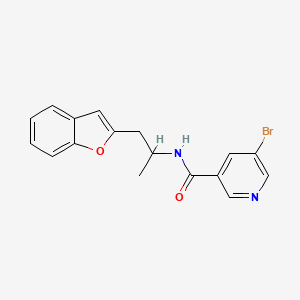 molecular formula C17H15BrN2O2 B6425723 N-[1-(1-benzofuran-2-yl)propan-2-yl]-5-bromopyridine-3-carboxamide CAS No. 2034294-17-0