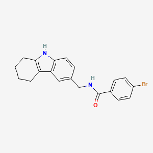 4-bromo-N-[(2,3,4,9-tetrahydro-1H-carbazol-6-yl)methyl]benzamide