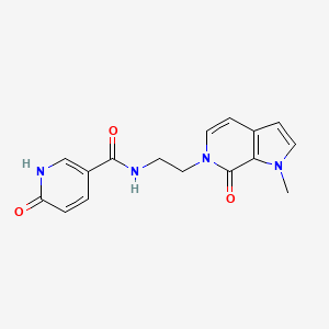 molecular formula C16H16N4O3 B6425811 N-(2-{1-methyl-7-oxo-1H,6H,7H-pyrrolo[2,3-c]pyridin-6-yl}ethyl)-6-oxo-1,6-dihydropyridine-3-carboxamide CAS No. 2034609-68-0