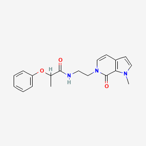 molecular formula C19H21N3O3 B6425819 N-(2-{1-methyl-7-oxo-1H,6H,7H-pyrrolo[2,3-c]pyridin-6-yl}ethyl)-2-phenoxypropanamide CAS No. 2034459-92-0
