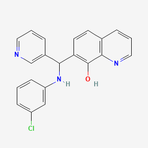 molecular formula C21H16ClN3O B6425828 7-{[(3-chlorophenyl)amino](pyridin-3-yl)methyl}quinolin-8-ol CAS No. 385786-49-2