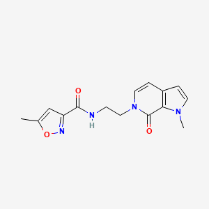 molecular formula C15H16N4O3 B6425837 5-methyl-N-(2-{1-methyl-7-oxo-1H,6H,7H-pyrrolo[2,3-c]pyridin-6-yl}ethyl)-1,2-oxazole-3-carboxamide CAS No. 2034609-90-8