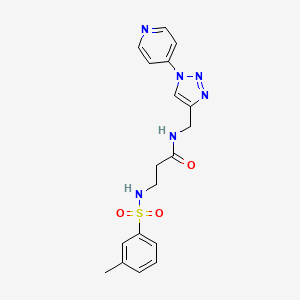 molecular formula C18H20N6O3S B6425948 3-(3-methylbenzenesulfonamido)-N-{[1-(pyridin-4-yl)-1H-1,2,3-triazol-4-yl]methyl}propanamide CAS No. 2034379-59-2