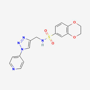molecular formula C16H15N5O4S B6425964 N-{[1-(pyridin-4-yl)-1H-1,2,3-triazol-4-yl]methyl}-2,3-dihydro-1,4-benzodioxine-6-sulfonamide CAS No. 2034332-70-0