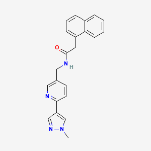 molecular formula C22H20N4O B6425993 N-{[6-(1-methyl-1H-pyrazol-4-yl)pyridin-3-yl]methyl}-2-(naphthalen-1-yl)acetamide CAS No. 2034232-94-3