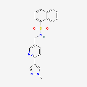molecular formula C20H18N4O2S B6426018 N-{[6-(1-methyl-1H-pyrazol-4-yl)pyridin-3-yl]methyl}naphthalene-1-sulfonamide CAS No. 2034313-44-3