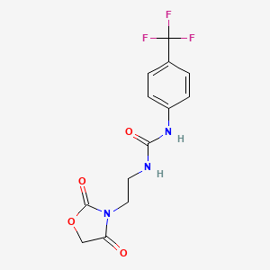 molecular formula C13H12F3N3O4 B6426049 3-[2-(2,4-dioxo-1,3-oxazolidin-3-yl)ethyl]-1-[4-(trifluoromethyl)phenyl]urea CAS No. 2034384-56-8