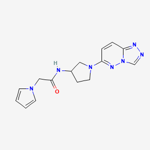 molecular formula C15H17N7O B6426099 2-(1H-pyrrol-1-yl)-N-(1-{[1,2,4]triazolo[4,3-b]pyridazin-6-yl}pyrrolidin-3-yl)acetamide CAS No. 2034391-04-1