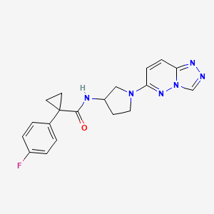molecular formula C19H19FN6O B6426107 1-(4-fluorophenyl)-N-(1-{[1,2,4]triazolo[4,3-b]pyridazin-6-yl}pyrrolidin-3-yl)cyclopropane-1-carboxamide CAS No. 2034537-91-0