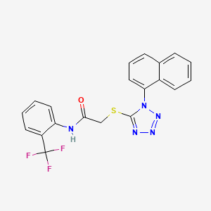 molecular formula C20H14F3N5OS B6426124 2-{[1-(naphthalen-1-yl)-1H-1,2,3,4-tetrazol-5-yl]sulfanyl}-N-[2-(trifluoromethyl)phenyl]acetamide CAS No. 705969-72-8