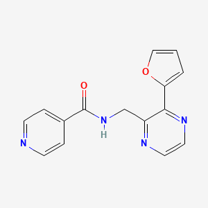 molecular formula C15H12N4O2 B6426146 N-{[3-(furan-2-yl)pyrazin-2-yl]methyl}pyridine-4-carboxamide CAS No. 2034426-98-5