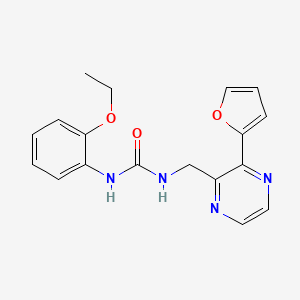 molecular formula C18H18N4O3 B6426171 1-(2-ethoxyphenyl)-3-{[3-(furan-2-yl)pyrazin-2-yl]methyl}urea CAS No. 2034363-06-7