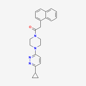 molecular formula C23H24N4O B6426175 1-[4-(6-cyclopropylpyridazin-3-yl)piperazin-1-yl]-2-(naphthalen-1-yl)ethan-1-one CAS No. 2034469-50-4