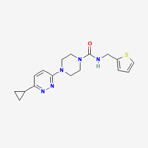 molecular formula C17H21N5OS B6426192 4-(6-cyclopropylpyridazin-3-yl)-N-[(thiophen-2-yl)methyl]piperazine-1-carboxamide CAS No. 2034234-28-9