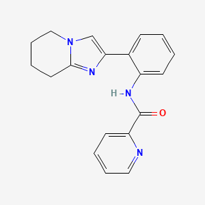molecular formula C19H18N4O B6426201 N-(2-{5H,6H,7H,8H-imidazo[1,2-a]pyridin-2-yl}phenyl)pyridine-2-carboxamide CAS No. 2034462-95-6