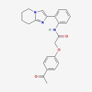 molecular formula C23H23N3O3 B6426207 2-(4-acetylphenoxy)-N-(2-{5H,6H,7H,8H-imidazo[1,2-a]pyridin-2-yl}phenyl)acetamide CAS No. 2034390-16-2