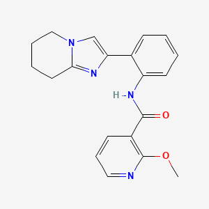molecular formula C20H20N4O2 B6426213 N-(2-{5H,6H,7H,8H-imidazo[1,2-a]pyridin-2-yl}phenyl)-2-methoxypyridine-3-carboxamide CAS No. 2034567-52-5