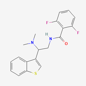 molecular formula C19H18F2N2OS B6426218 N-[2-(1-benzothiophen-3-yl)-2-(dimethylamino)ethyl]-2,6-difluorobenzamide CAS No. 2034569-03-2