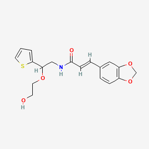 molecular formula C18H19NO5S B6426233 (2E)-3-(2H-1,3-benzodioxol-5-yl)-N-[2-(2-hydroxyethoxy)-2-(thiophen-2-yl)ethyl]prop-2-enamide CAS No. 2035001-81-9