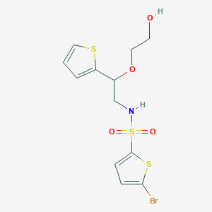 molecular formula C12H14BrNO4S3 B6426248 2-[2-(5-bromothiophene-2-sulfonamido)-1-(thiophen-2-yl)ethoxy]ethan-1-ol CAS No. 2034468-29-4