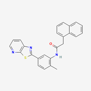 molecular formula C25H19N3OS B6426282 N-(2-methyl-5-{[1,3]thiazolo[5,4-b]pyridin-2-yl}phenyl)-2-(naphthalen-1-yl)acetamide CAS No. 2325339-31-7