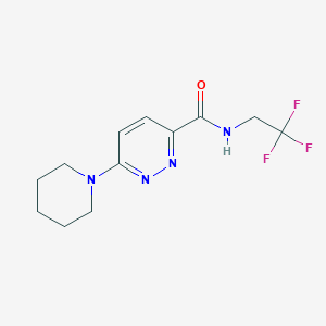 molecular formula C12H15F3N4O B6426303 6-(piperidin-1-yl)-N-(2,2,2-trifluoroethyl)pyridazine-3-carboxamide CAS No. 2322064-22-0