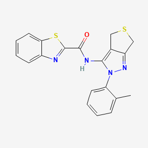 molecular formula C20H16N4OS2 B6426314 N-[2-(2-methylphenyl)-2H,4H,6H-thieno[3,4-c]pyrazol-3-yl]-1,3-benzothiazole-2-carboxamide CAS No. 2327540-32-7