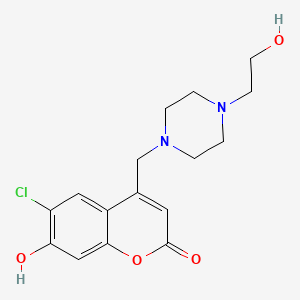 molecular formula C16H19ClN2O4 B6426340 6-chloro-7-hydroxy-4-{[4-(2-hydroxyethyl)piperazin-1-yl]methyl}-2H-chromen-2-one CAS No. 896836-47-8