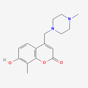 molecular formula C16H20N2O3 B6426357 7-hydroxy-8-methyl-4-[(4-methylpiperazin-1-yl)methyl]-2H-chromen-2-one CAS No. 899397-66-1