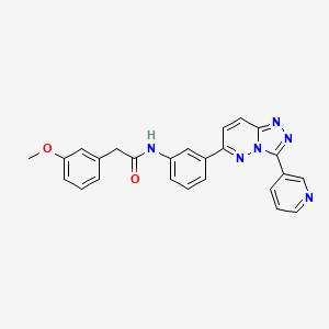 molecular formula C25H20N6O2 B6426360 2-(3-methoxyphenyl)-N-{3-[3-(pyridin-3-yl)-[1,2,4]triazolo[4,3-b]pyridazin-6-yl]phenyl}acetamide CAS No. 2326540-05-8