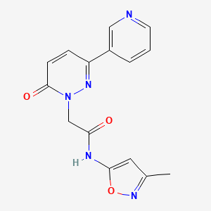 molecular formula C15H13N5O3 B6426364 N-(3-methyl-1,2-oxazol-5-yl)-2-[6-oxo-3-(pyridin-3-yl)-1,6-dihydropyridazin-1-yl]acetamide CAS No. 2330635-19-1
