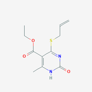 ethyl 6-methyl-2-oxo-4-(prop-2-en-1-ylsulfanyl)-1,2-dihydropyrimidine-5-carboxylate