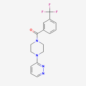 molecular formula C16H15F3N4O B6426378 3-{4-[3-(trifluoromethyl)benzoyl]piperazin-1-yl}pyridazine CAS No. 2324577-16-2