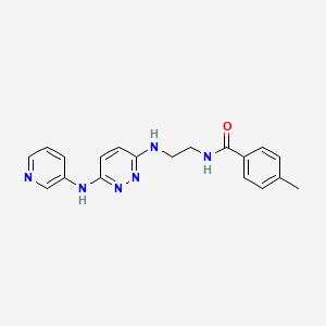 molecular formula C19H20N6O B6426379 4-methyl-N-[2-({6-[(pyridin-3-yl)amino]pyridazin-3-yl}amino)ethyl]benzamide CAS No. 1049465-16-8