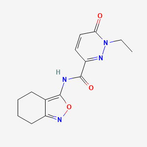 molecular formula C14H16N4O3 B6426383 1-ethyl-6-oxo-N-(4,5,6,7-tetrahydro-2,1-benzoxazol-3-yl)-1,6-dihydropyridazine-3-carboxamide CAS No. 2329292-40-0
