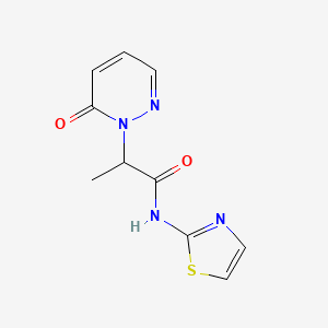 molecular formula C10H10N4O2S B6426397 2-(6-oxo-1,6-dihydropyridazin-1-yl)-N-(1,3-thiazol-2-yl)propanamide CAS No. 2326373-92-4
