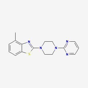 molecular formula C16H17N5S B6426412 4-methyl-2-[4-(pyrimidin-2-yl)piperazin-1-yl]-1,3-benzothiazole CAS No. 2327444-72-2