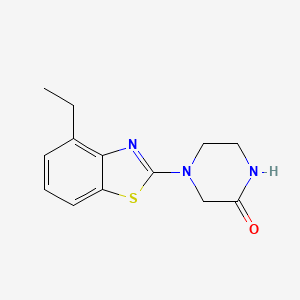 4-(4-ethyl-1,3-benzothiazol-2-yl)piperazin-2-one