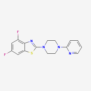 molecular formula C16H14F2N4S B6426420 4,6-difluoro-2-[4-(pyridin-2-yl)piperazin-1-yl]-1,3-benzothiazole CAS No. 2327268-59-5