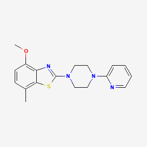molecular formula C18H20N4OS B6426436 4-methoxy-7-methyl-2-[4-(pyridin-2-yl)piperazin-1-yl]-1,3-benzothiazole CAS No. 2327269-40-7
