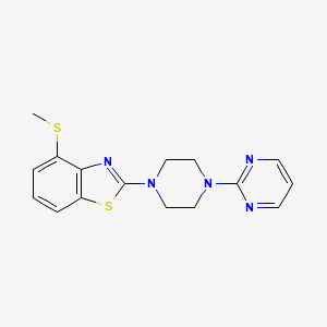 molecular formula C16H17N5S2 B6426441 4-(methylsulfanyl)-2-[4-(pyrimidin-2-yl)piperazin-1-yl]-1,3-benzothiazole CAS No. 2327393-07-5